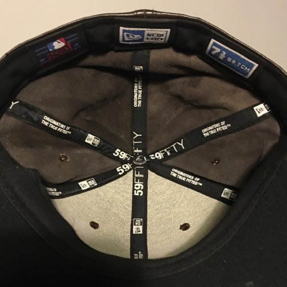 New Era NY YANKEES Brown Leather Baseball Cap - Picture 5 of 11